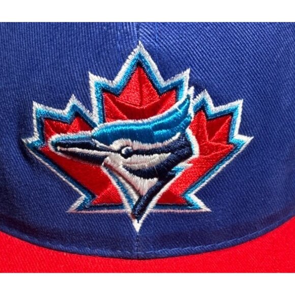 Vintage Toronto Blue Jays Hat Blue Red Snapback By Annco Professional Model MLB - Picture 2 of 8